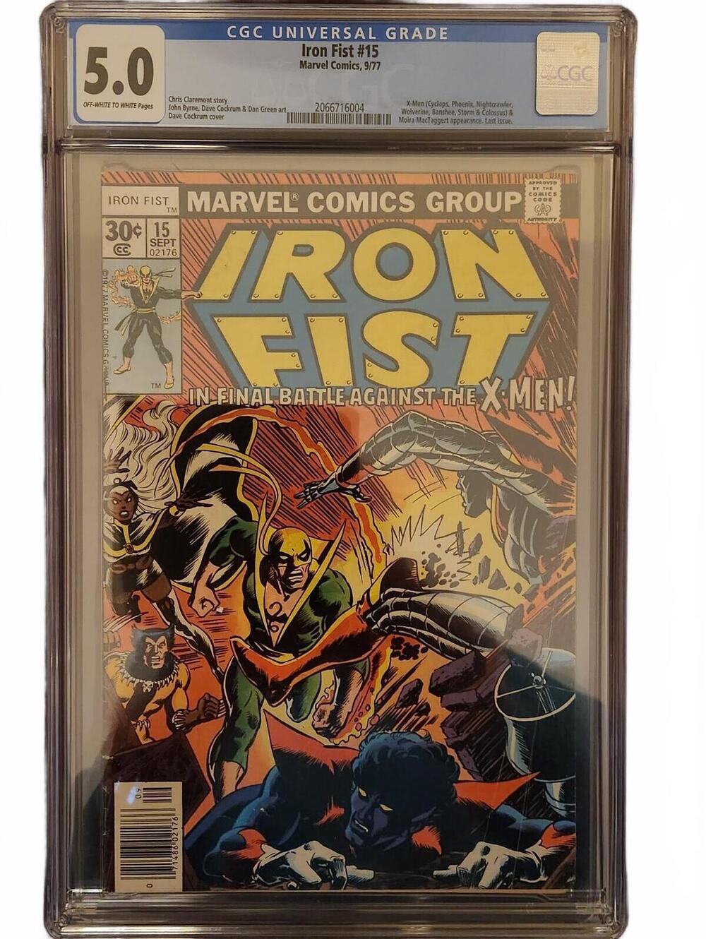 Iron Fist #15A (1977) – CGC 5.0 – Wolverine vs Iron Fist – Bronze Age Marvel Key